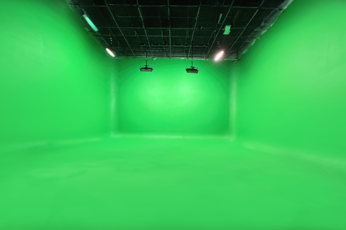 Studio D, the broadcast studio at Vexio Studios